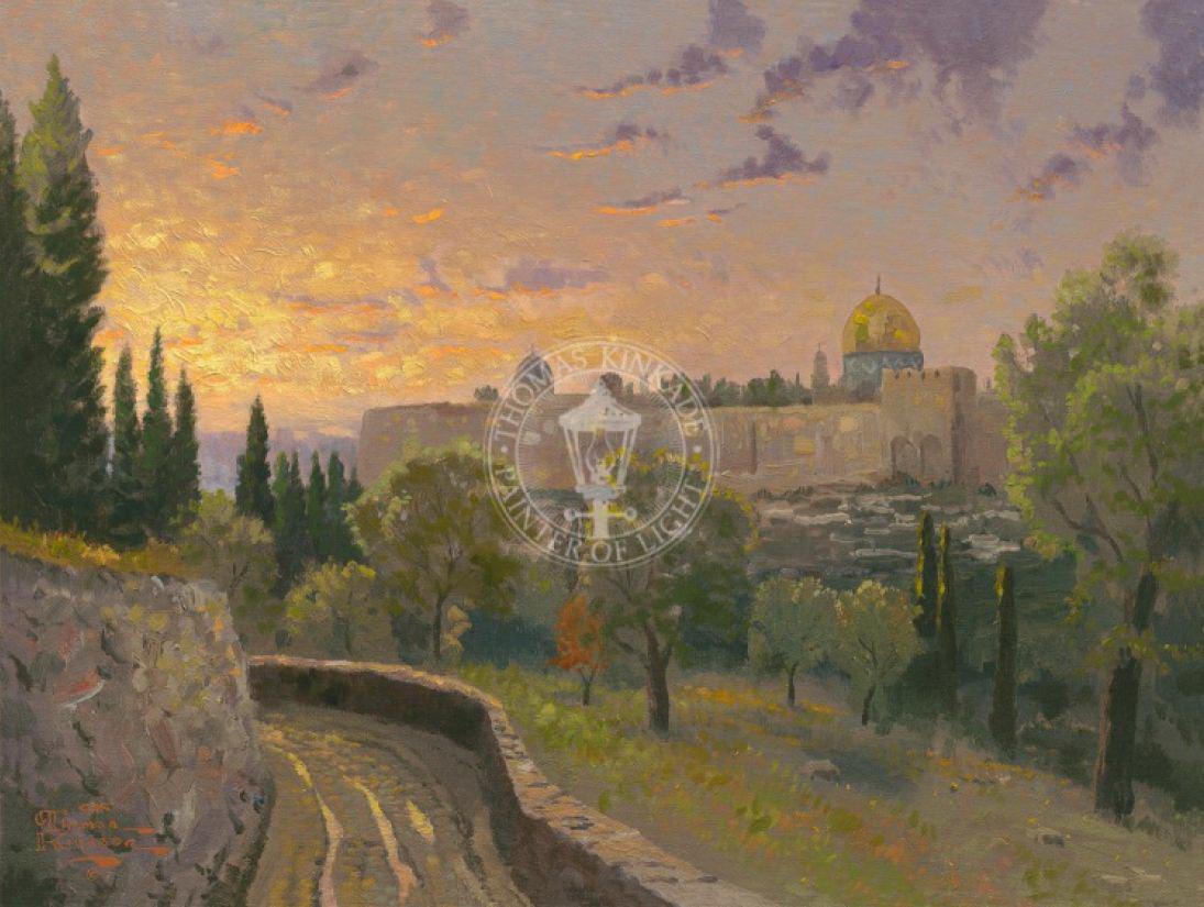 エルサレムの夕日 トーマス・キンケード油絵